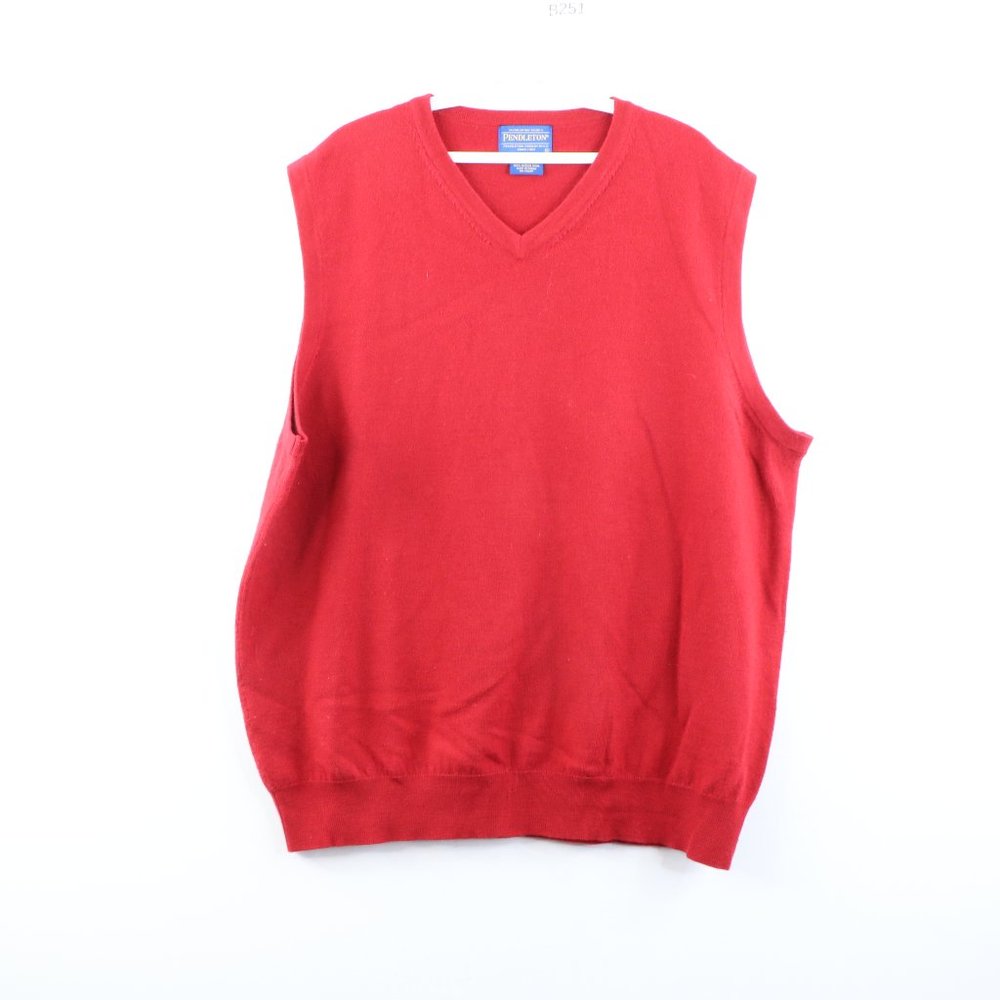 Vintage Pendleton Wool Blank V-Neck Sweater Vest